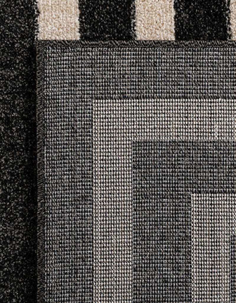 Aegean Labyrinth Collection Area Rug -  Mykonos Rectangle Black  lifestyle 36