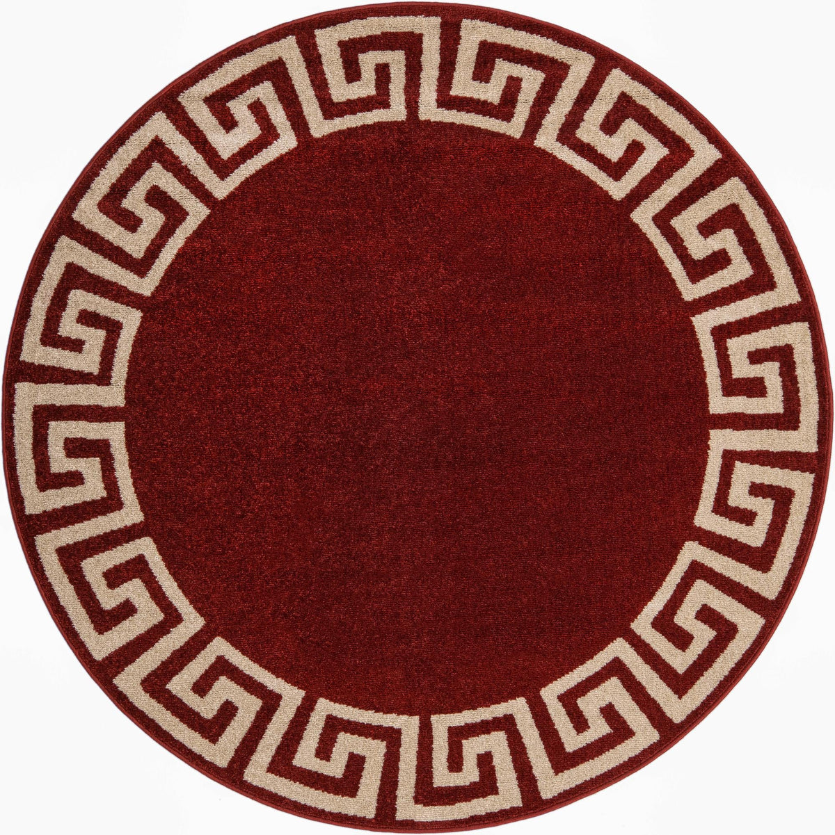 Aegean Labyrinth Collection Area Rug -  Santorini Round Terracotta  lifestyle 108