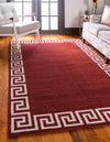 Aegean Labyrinth Collection Area Rug -  Santorini Rectangle Terracotta  lifestyle 11
