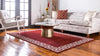 Aegean Labyrinth Collection Area Rug -  Santorini Rectangle Terracotta  lifestyle 18