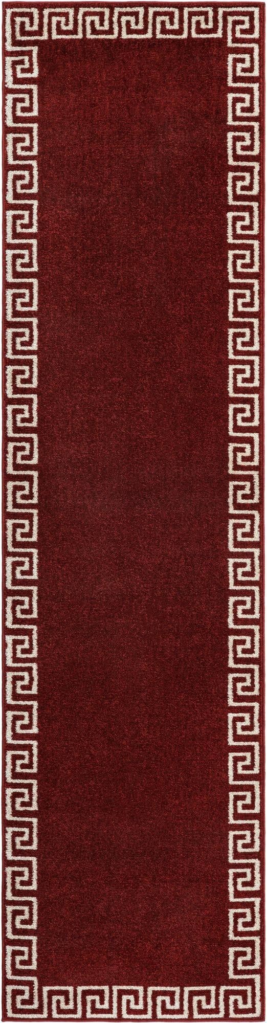 Aegean Labyrinth Collection Area Rug -  Santorini Runner Terracotta  lifestyle 109