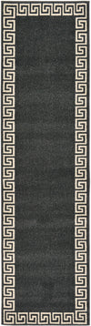 Aegean Labyrinth Collection Area Rug -  Santorini Runner Charcoal  lifestyle 41