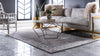 Aegean Labyrinth Collection Area Rug -  Santorini Rectangle Gray  lifestyle 7