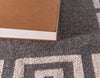 Aegean Labyrinth Collection Area Rug -  Santorini Rectangle Gray  lifestyle 16
