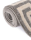 Aegean Labyrinth Collection Area Rug -  Santorini Rectangle Gray  lifestyle 71