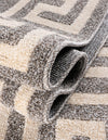 Aegean Labyrinth Collection Area Rug -  Santorini Rectangle Gray  lifestyle 76