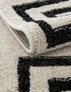 Aegean Labyrinth Collection Area Rug -  Santorini Rectangle Beige and Gray  lifestyle 36
