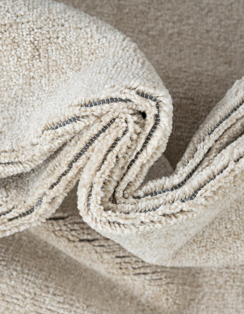 Aegean Labyrinth Collection Area Rug -  Santorini Rectangle Beige and Gray  lifestyle 48