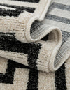 Aegean Labyrinth Collection Area Rug -  Santorini Rectangle Beige and Gray  lifestyle 72