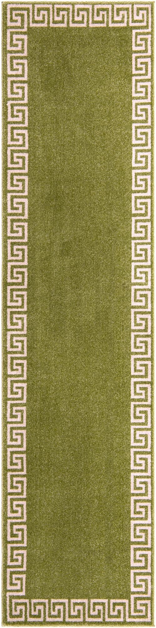 Aegean Labyrinth Collection Area Rug -  Santorini Runner Light Green  lifestyle 106