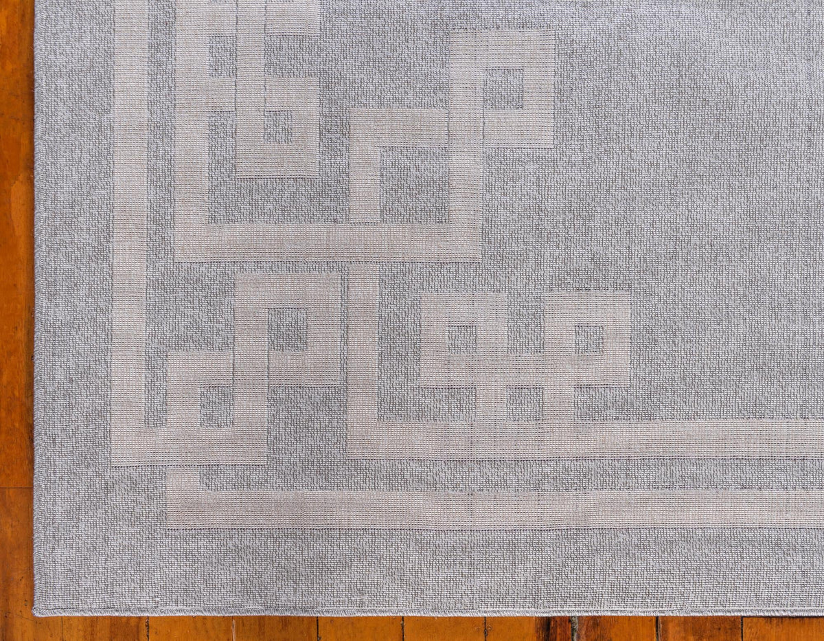 Aegean Labyrinth Collection Area Rug -  Rhodes Rectangle Gray  lifestyle 30