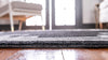 Aegean Labyrinth Collection Area Rug -  Rhodes Rectangle Black  lifestyle 51