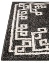 Aegean Labyrinth Collection Area Rug -  Rhodes Rectangle Black  lifestyle 55