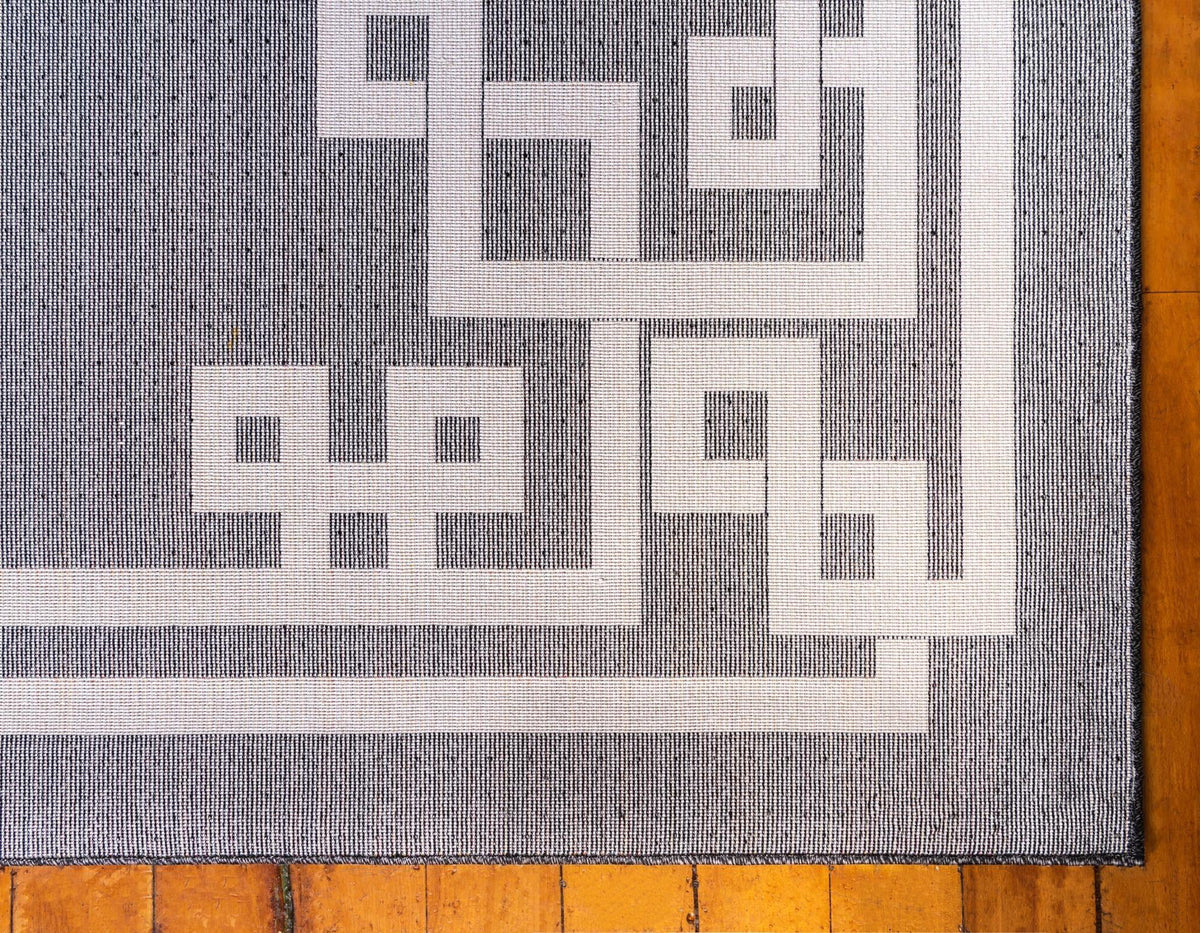 Aegean Labyrinth Collection Area Rug -  Rhodes Rectangle Black  lifestyle 61