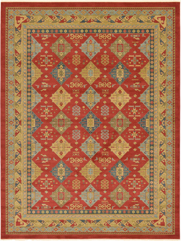 Persian Elegance Collection Area Rug -  Kashan Rectangle Red  lifestyle 2