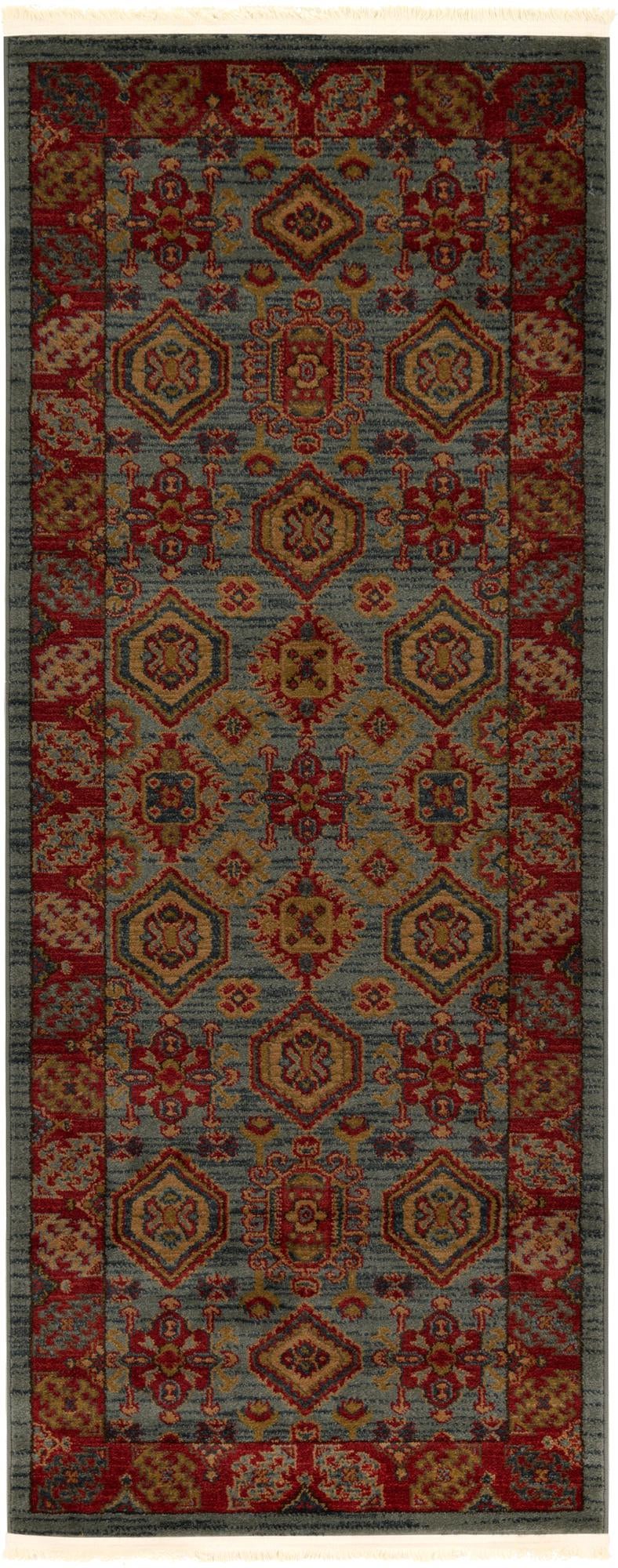 Persian Elegance Collection Area Rug -  Nain Runner Light Blue  lifestyle 16