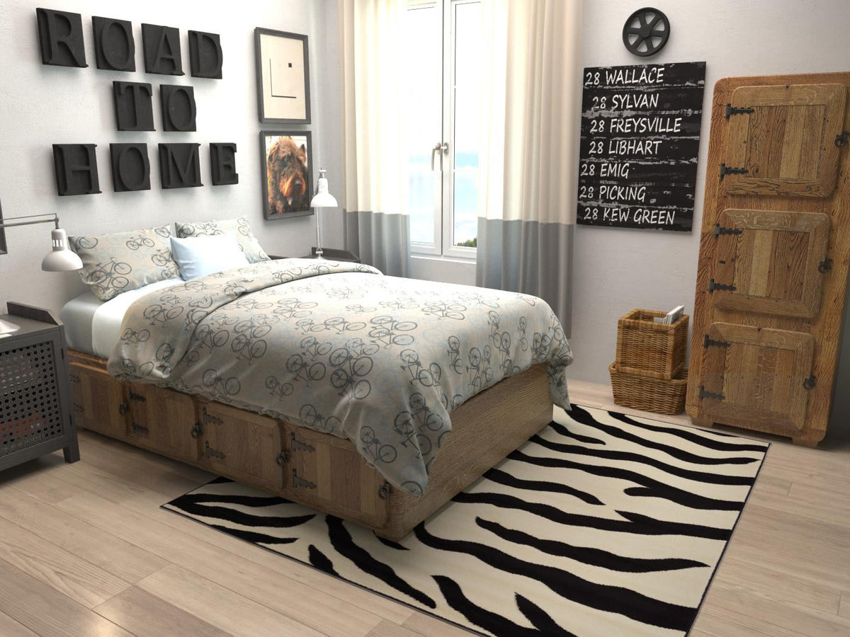 Savannah Sojourn Collection Area Rug -  Okavango Square Ivory  lifestyle 26