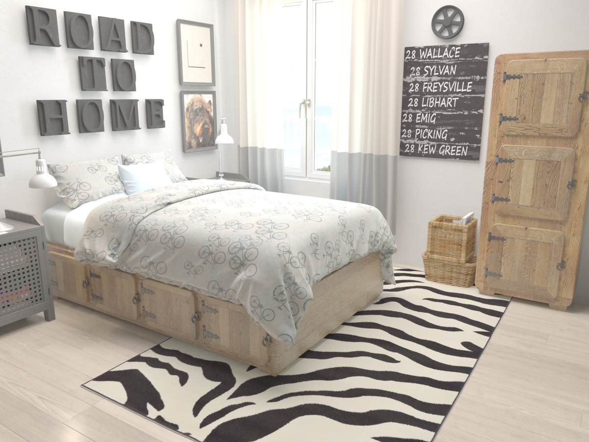 Savannah Sojourn Collection Area Rug -  Okavango Rectangle Ivory  lifestyle 3