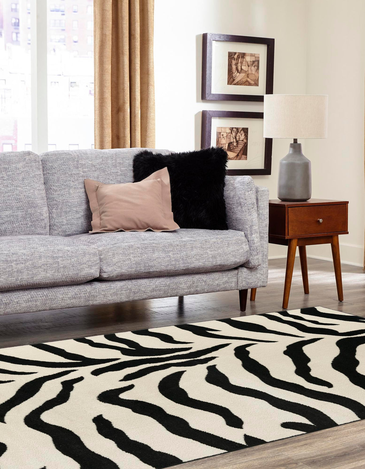 Savannah Sojourn Collection Area Rug -  Okavango Rectangle Ivory  lifestyle 6