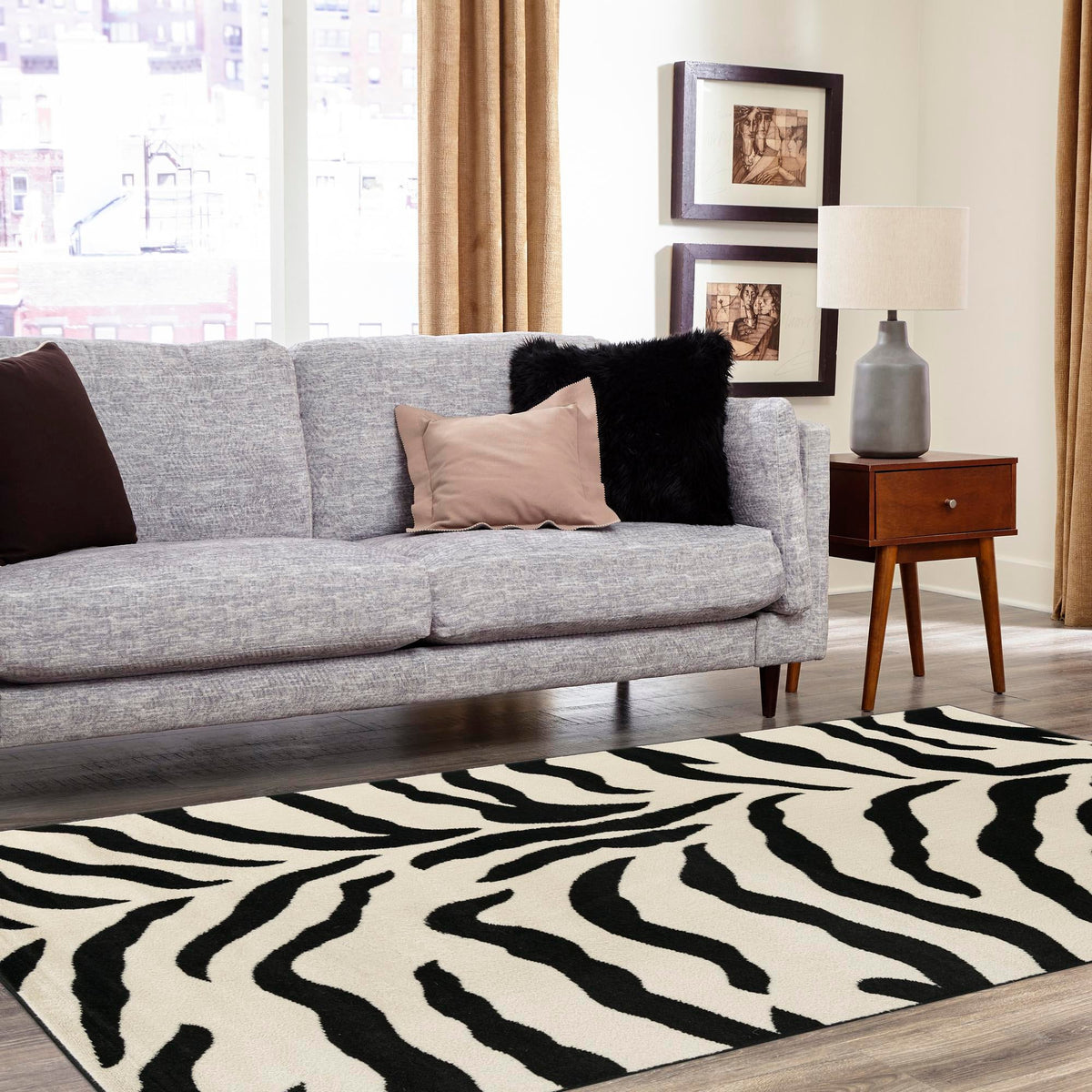 Savannah Sojourn Collection Area Rug -  Okavango Rectangle Ivory  lifestyle 18