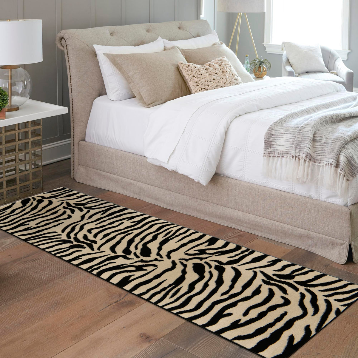 Savannah Sojourn Collection Area Rug -  Okavango Runner Ivory  lifestyle 77
