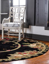 Rural Charm Collection Area Rug - Meadowbrook Round Black  lifestyle 58