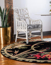 Rural Charm Collection Area Rug - Meadowbrook Round Black  lifestyle 72