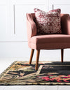 Rural Charm Collection Area Rug - Meadowbrook Square Black  lifestyle 62