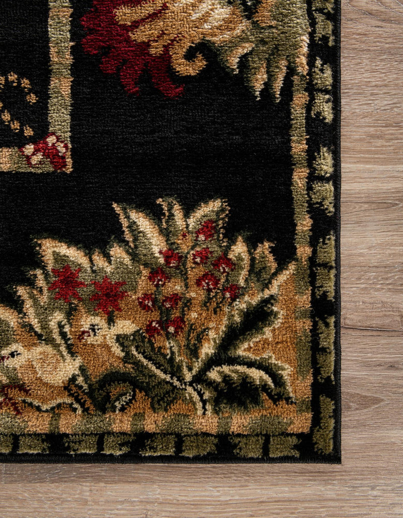 Rural Charm Collection Area Rug - Meadowbrook Rectangle Black  lifestyle 8