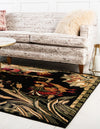 Rural Charm Collection Area Rug - Meadowbrook Rectangle Black  lifestyle 10