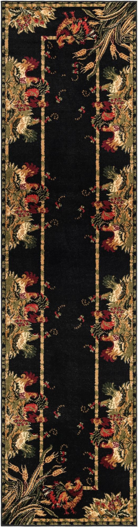 Rural Charm Collection Area Rug - Meadowbrook Runner Black  lifestyle 37