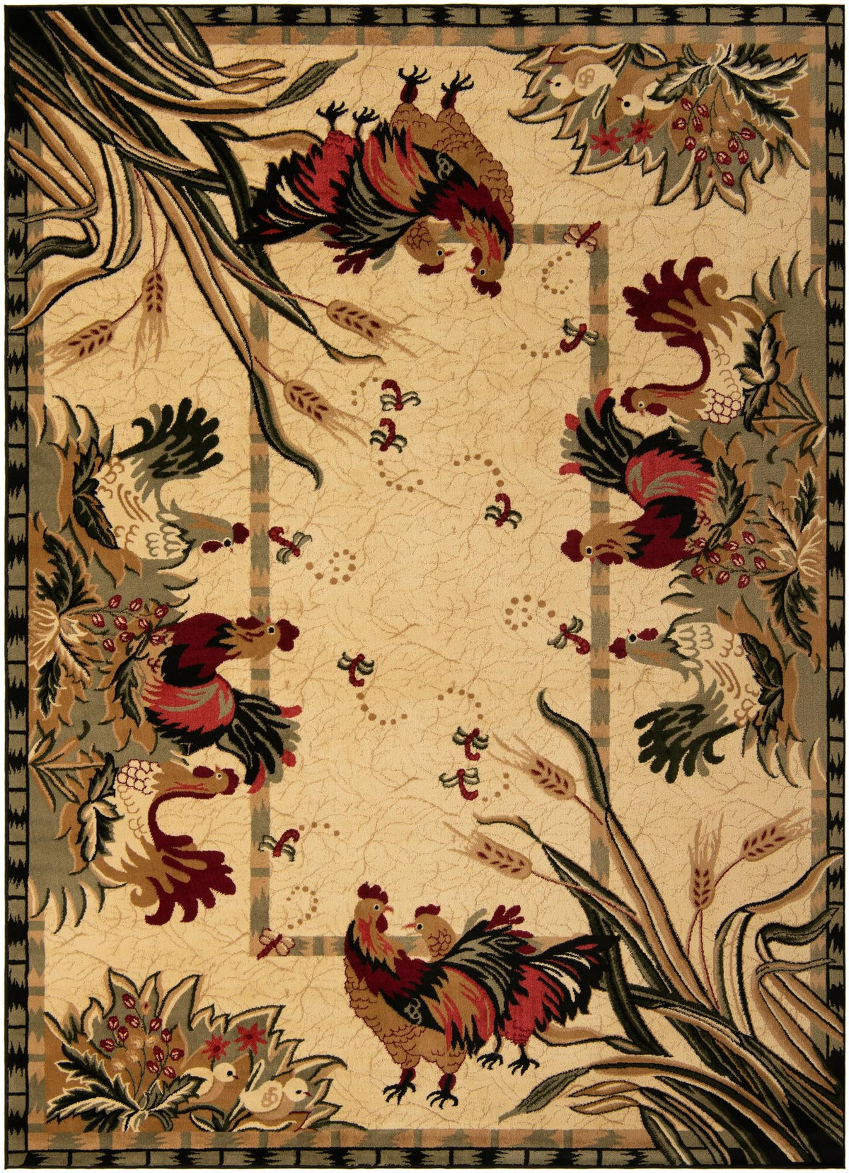 Rural Charm Collection Area Rug - Meadowbrook Rectangle Cream Main
