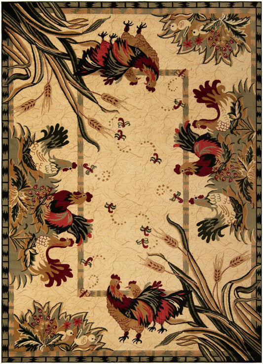 Rural Charm Collection Area Rug - Meadowbrook Rectangle Cream Main