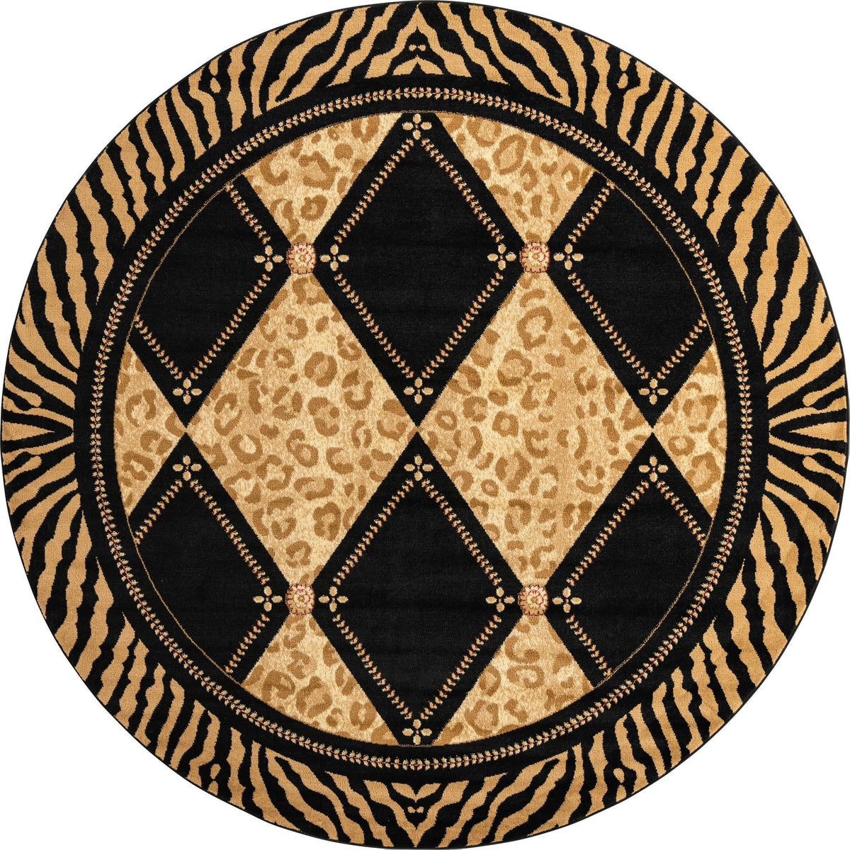 Savannah Sojourn Collection Area Rug -  Namib Round Light Brown  lifestyle 3