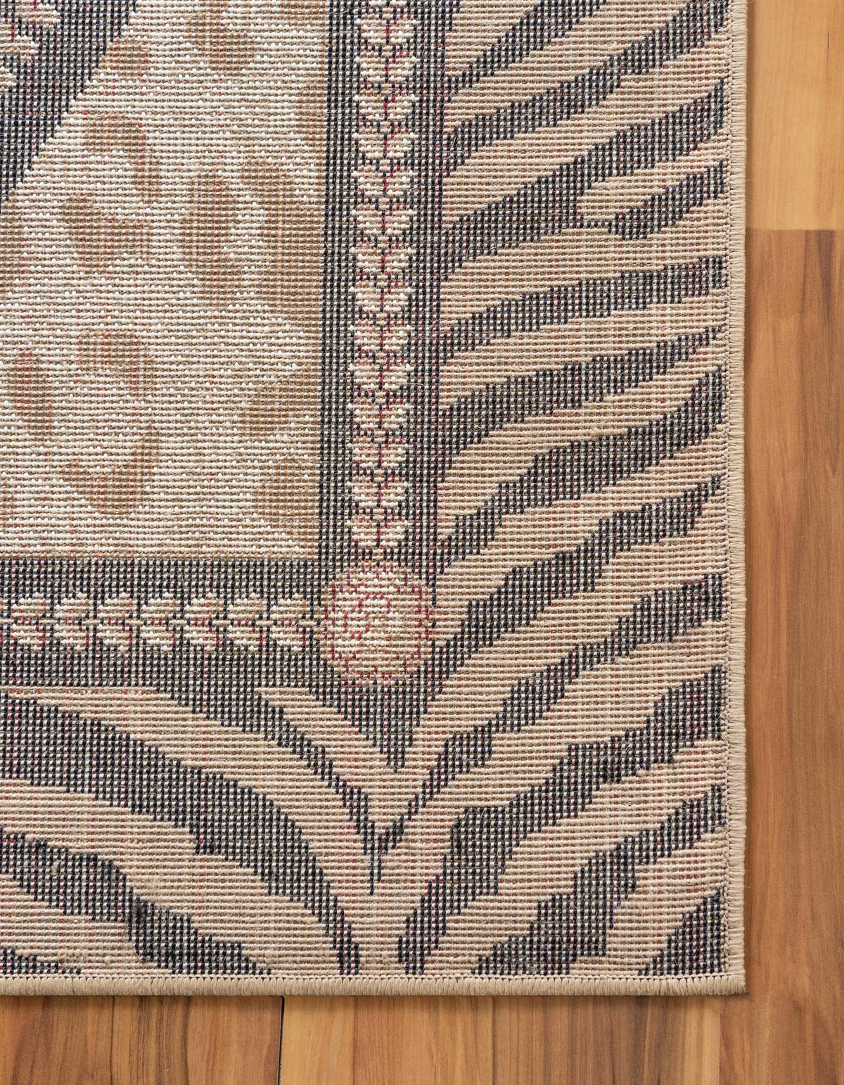 Savannah Sojourn Collection Area Rug -  Namib Square Light Brown  lifestyle 27