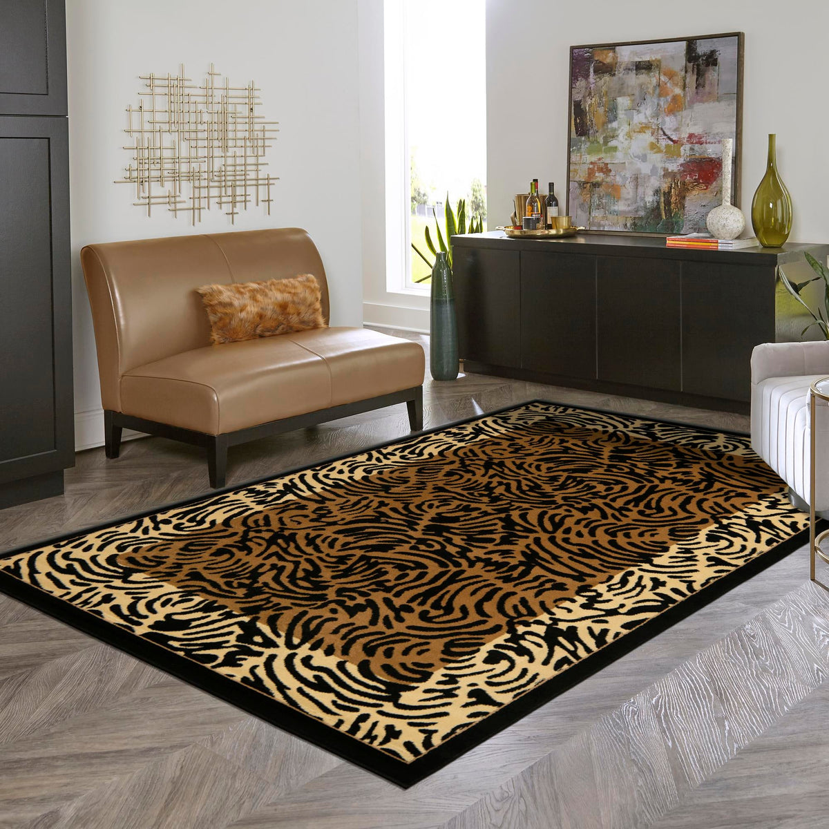 Savannah Sojourn Collection Area Rug -  Kruger Rectangle Light Brown  lifestyle 6