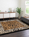 Savannah Sojourn Collection Area Rug -  Kruger Square Light Brown  lifestyle 11