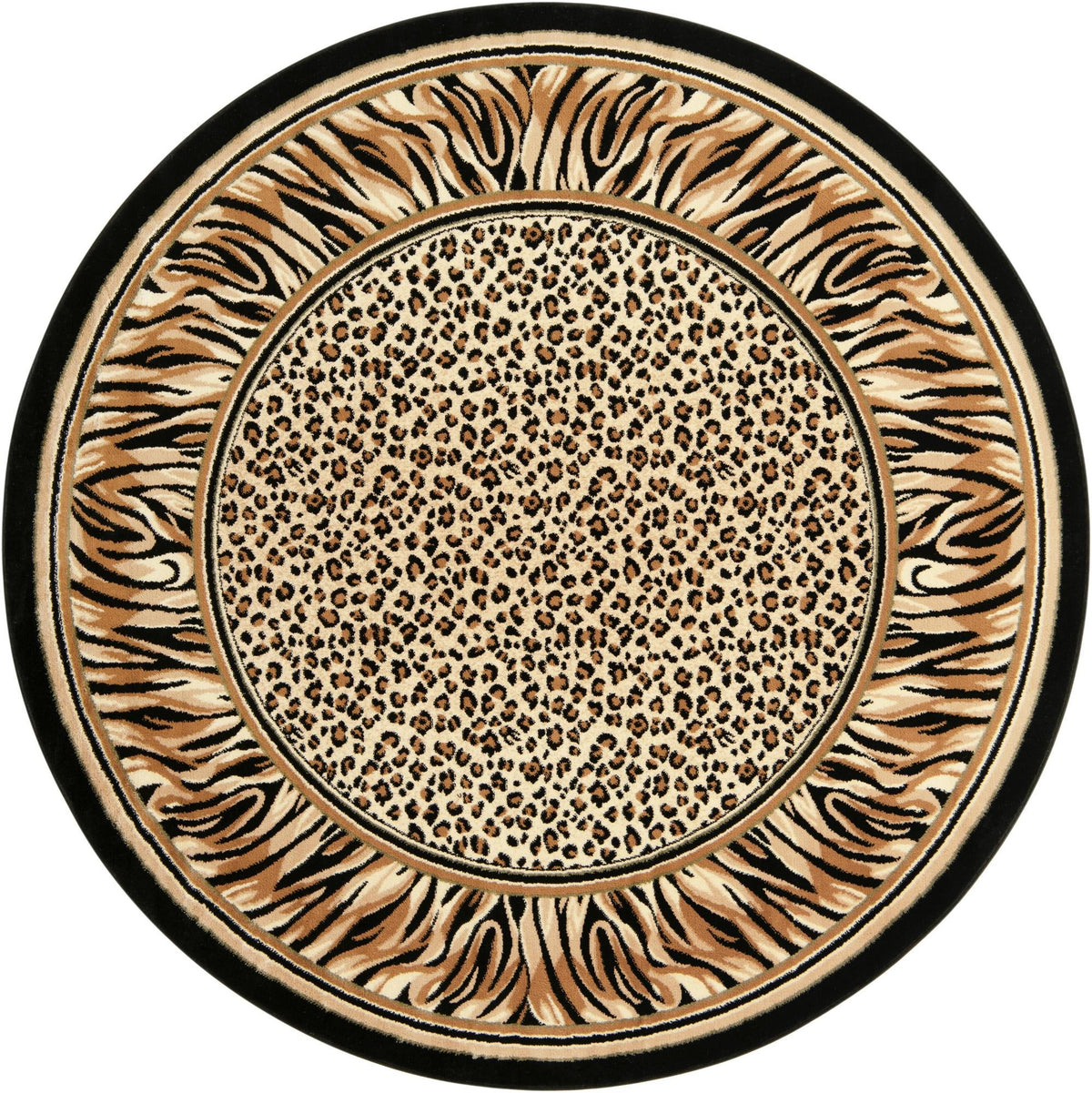 Savannah Sojourn Collection Area Rug -  Chobe Round Light Brown  lifestyle 17