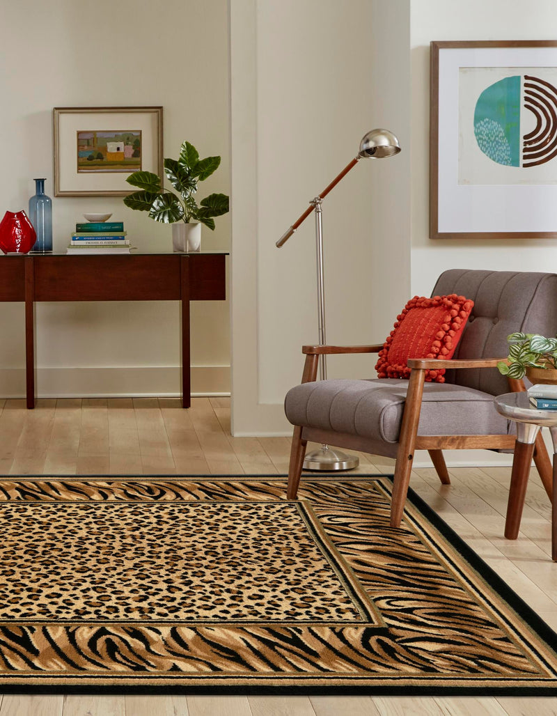 Savannah Sojourn Collection Area Rug -  Chobe Square Light Brown  lifestyle 28