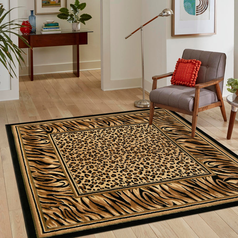 Savannah Sojourn Collection Area Rug -  Chobe Square Light Brown  lifestyle 73