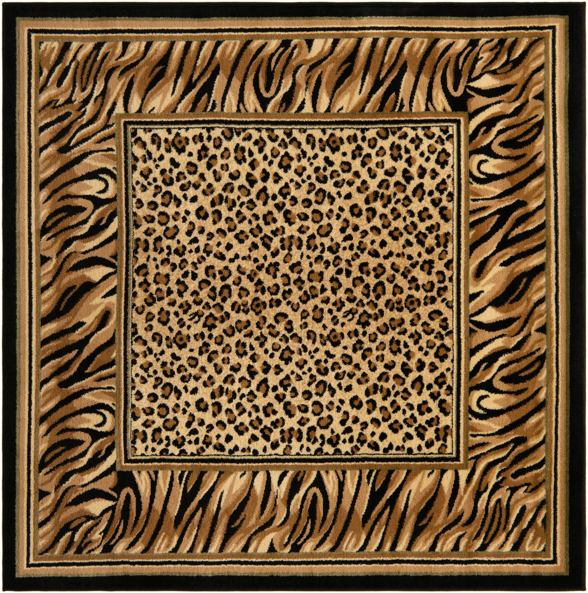 Savannah Sojourn Collection Area Rug -  Chobe Square Light Brown  lifestyle 18