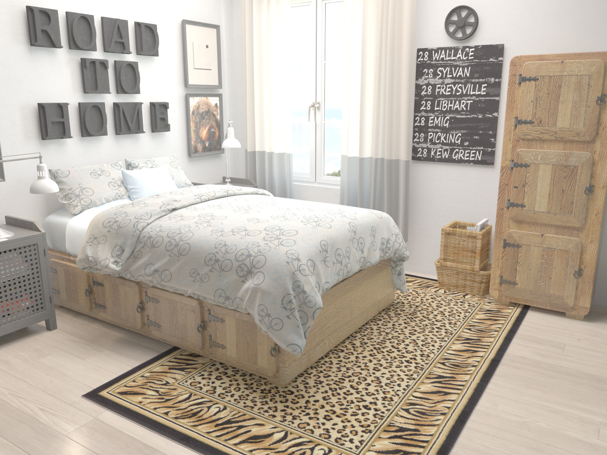 Savannah Sojourn Collection Area Rug -  Chobe Rectangle Light Brown  lifestyle 3