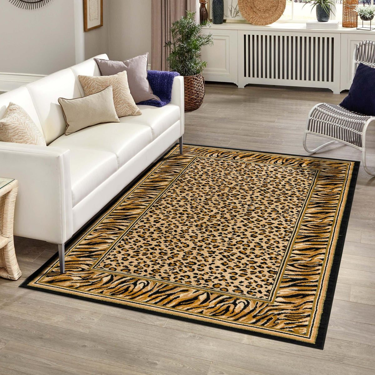 Savannah Sojourn Collection Area Rug -  Chobe Rectangle Light Brown  lifestyle 15