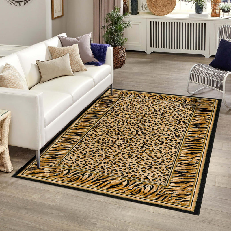 Savannah Sojourn Collection Area Rug -  Chobe Rectangle Light Brown  lifestyle 15