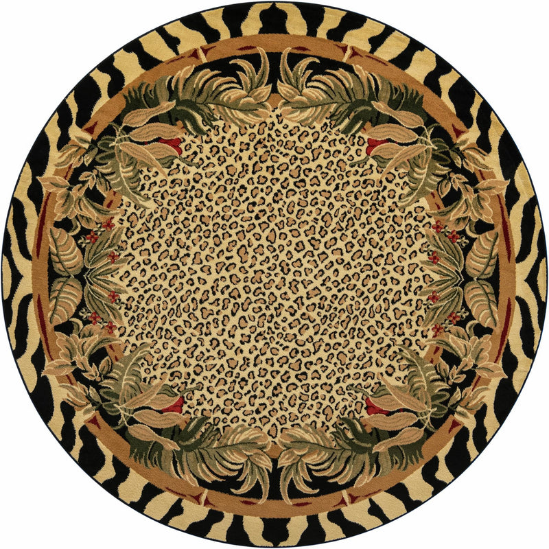 Savannah Sojourn Collection Area Rug -  Moremi Round Cream  lifestyle 21