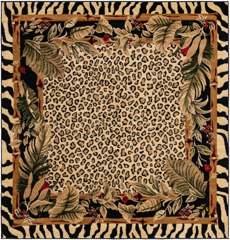 Savannah Sojourn Collection Area Rug -  Moremi Square Cream  lifestyle 22