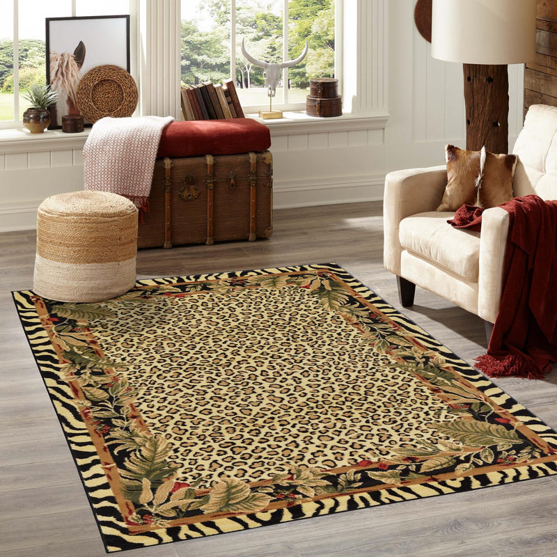 Savannah Sojourn Collection Area Rug -  Moremi Rectangle Cream  lifestyle 17