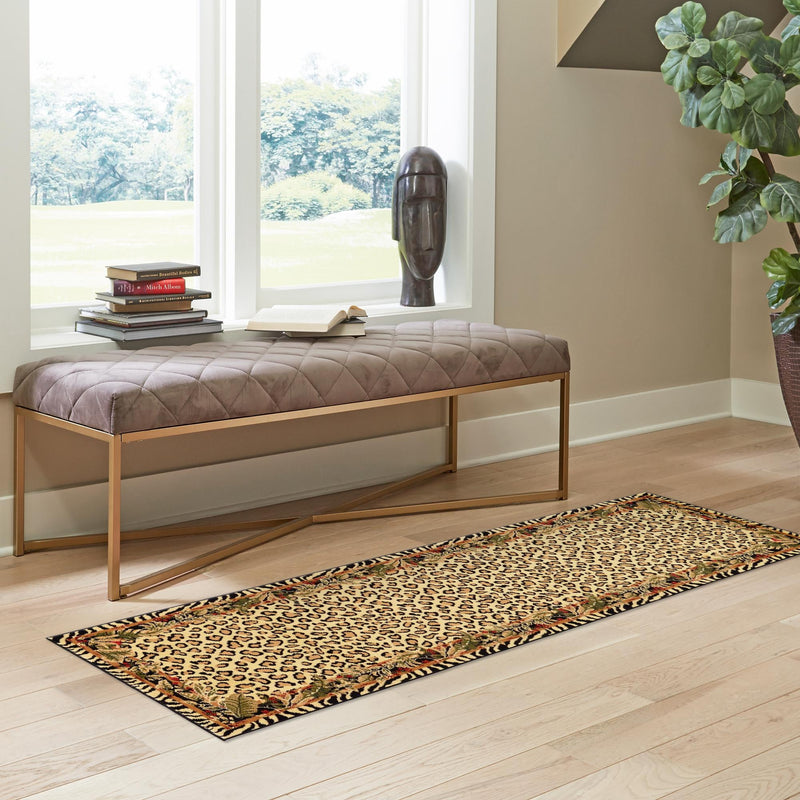 Savannah Sojourn Collection Area Rug -  Moremi Runner Cream  lifestyle 106