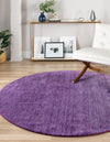 Tonal Oasis Collection Area Rug -  Lenox (Purple) Round Purple  lifestyle 17