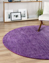 Tonal Oasis Collection Area Rug -  Lenox (Purple) Round Purple  lifestyle 20